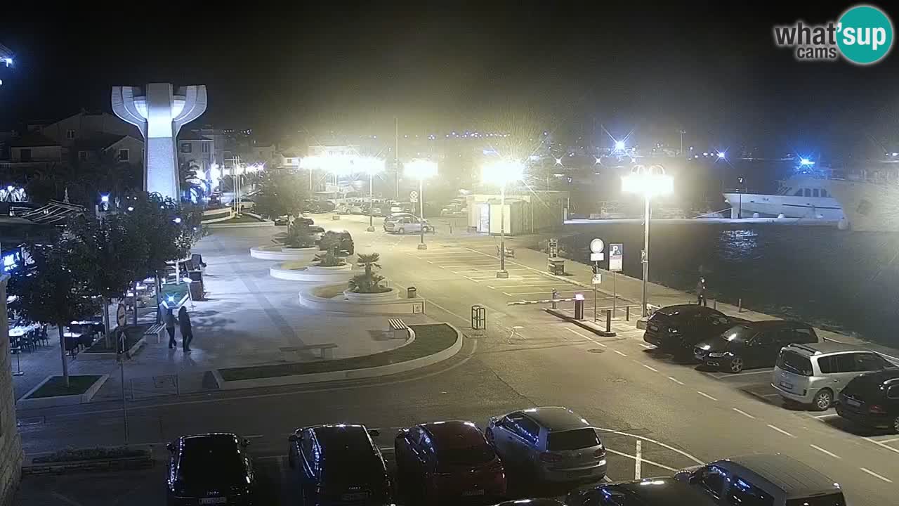 Vodice Live webcam – marina and  seafront