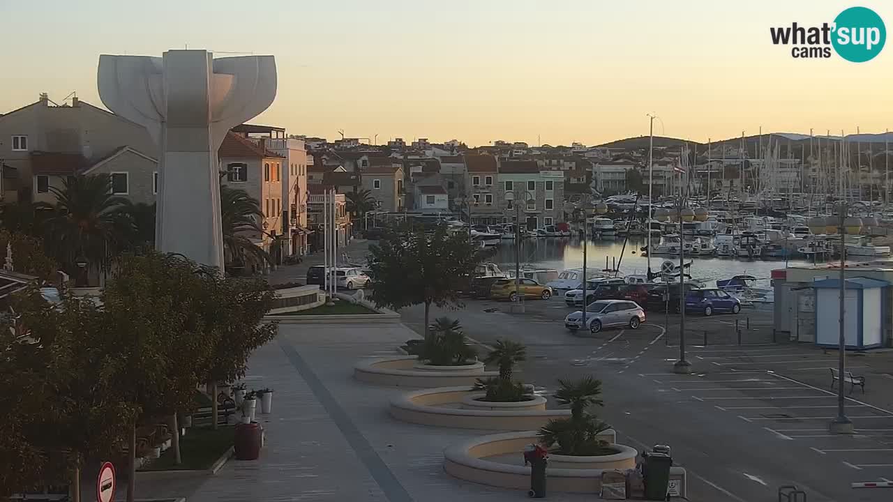 Vodice Live webcam – marina and  seafront