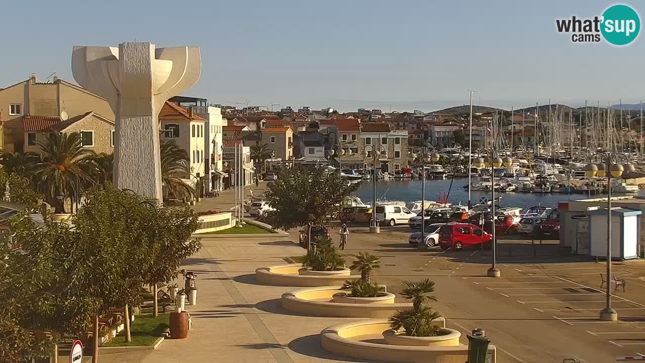 Vodice Live webcam – marina and  seafront