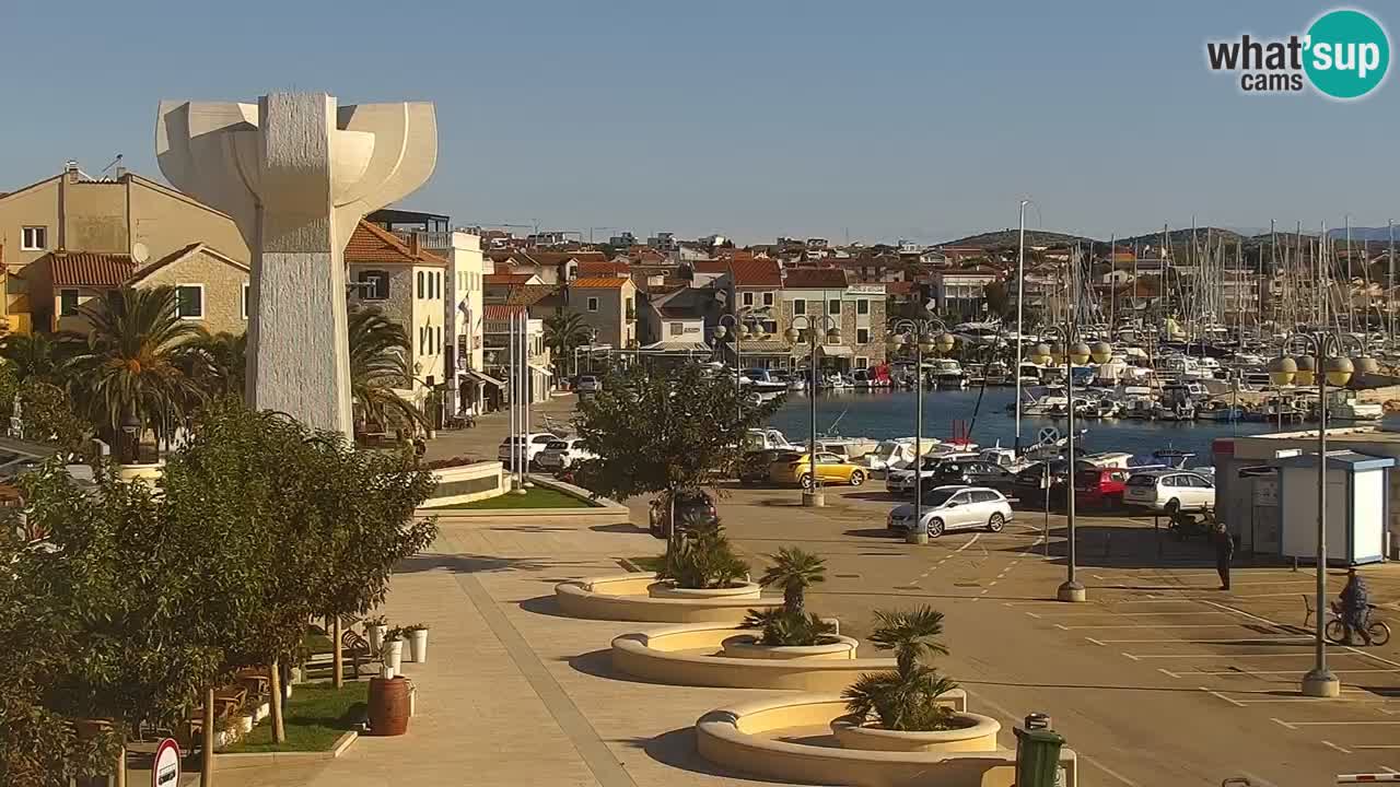 Vodice Live webcam – marina and  seafront