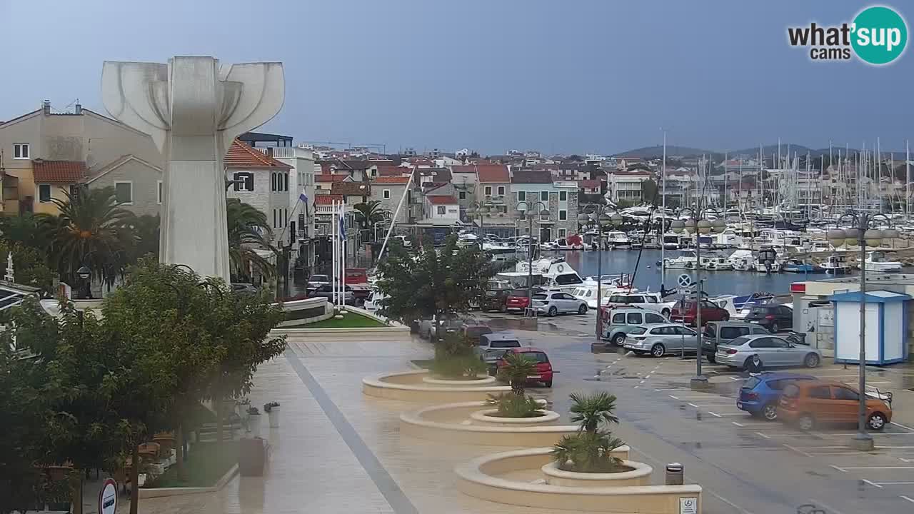 Vodice Live webcam – marina and  seafront