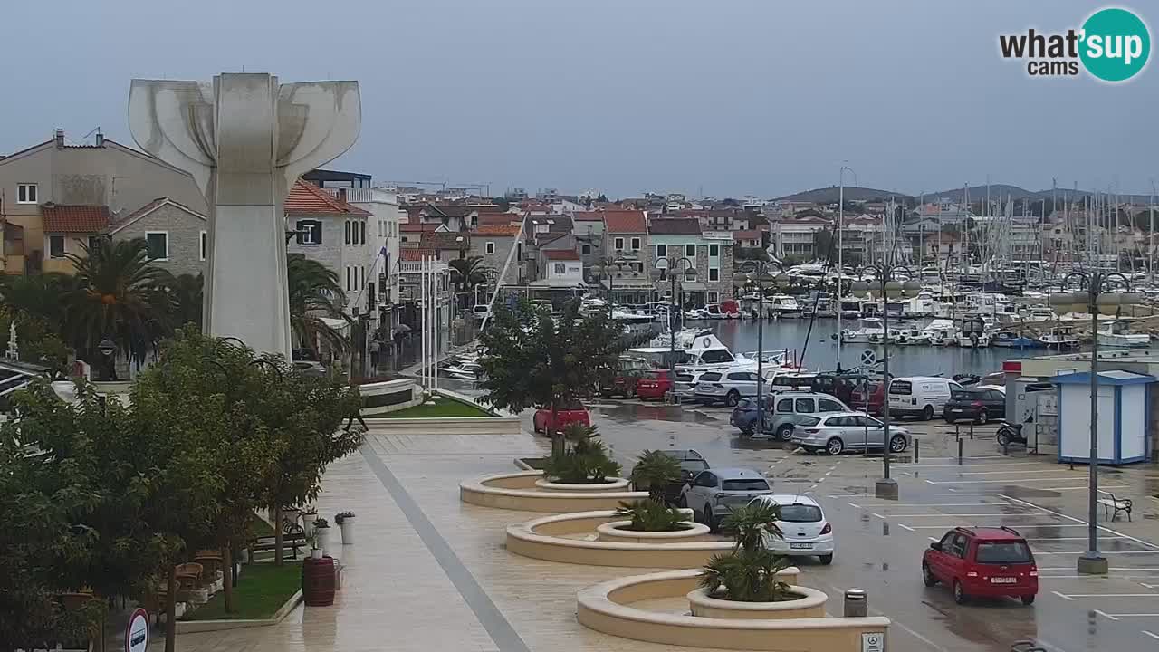 Vodice Live webcam – marina and  seafront