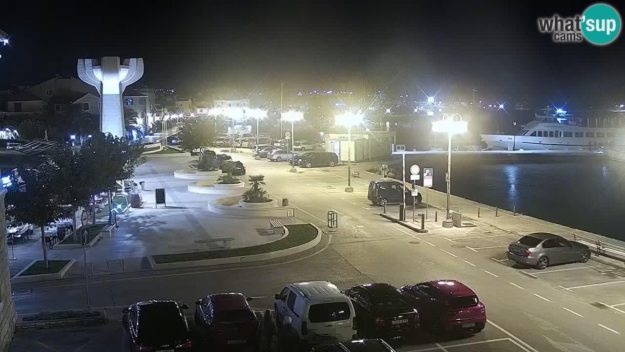 Vodice Live webcam – marina and  seafront