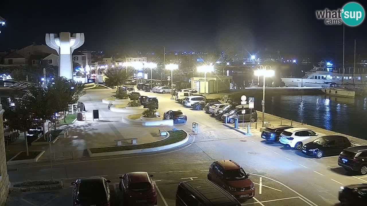 Vodice Live webcam – marina and  seafront