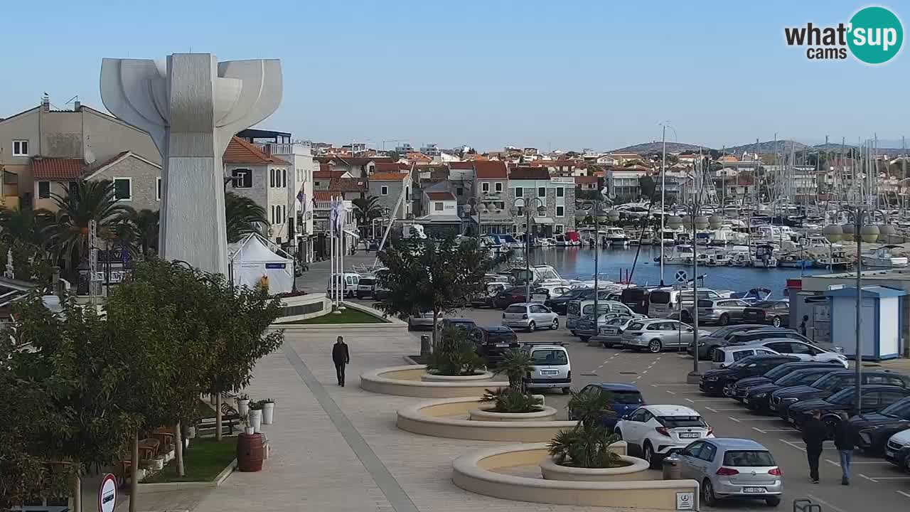 Vodice Live webcam – marina and  seafront