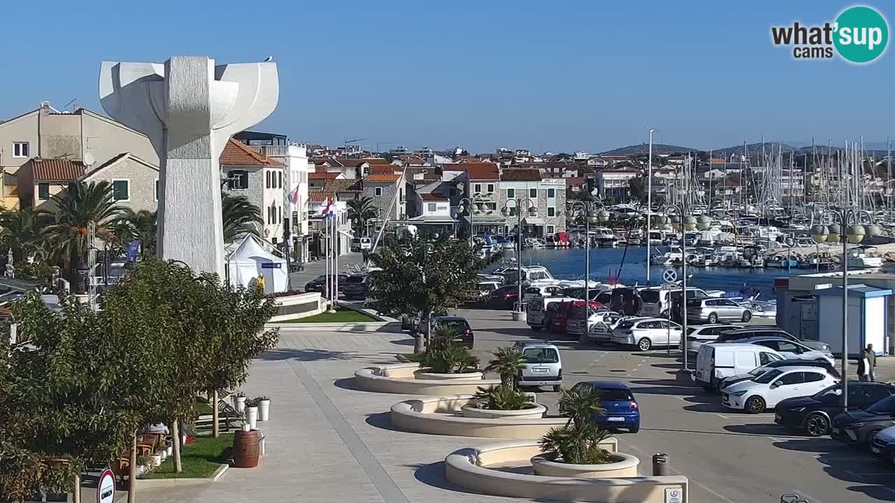 Vodice Live webcam – marina and  seafront