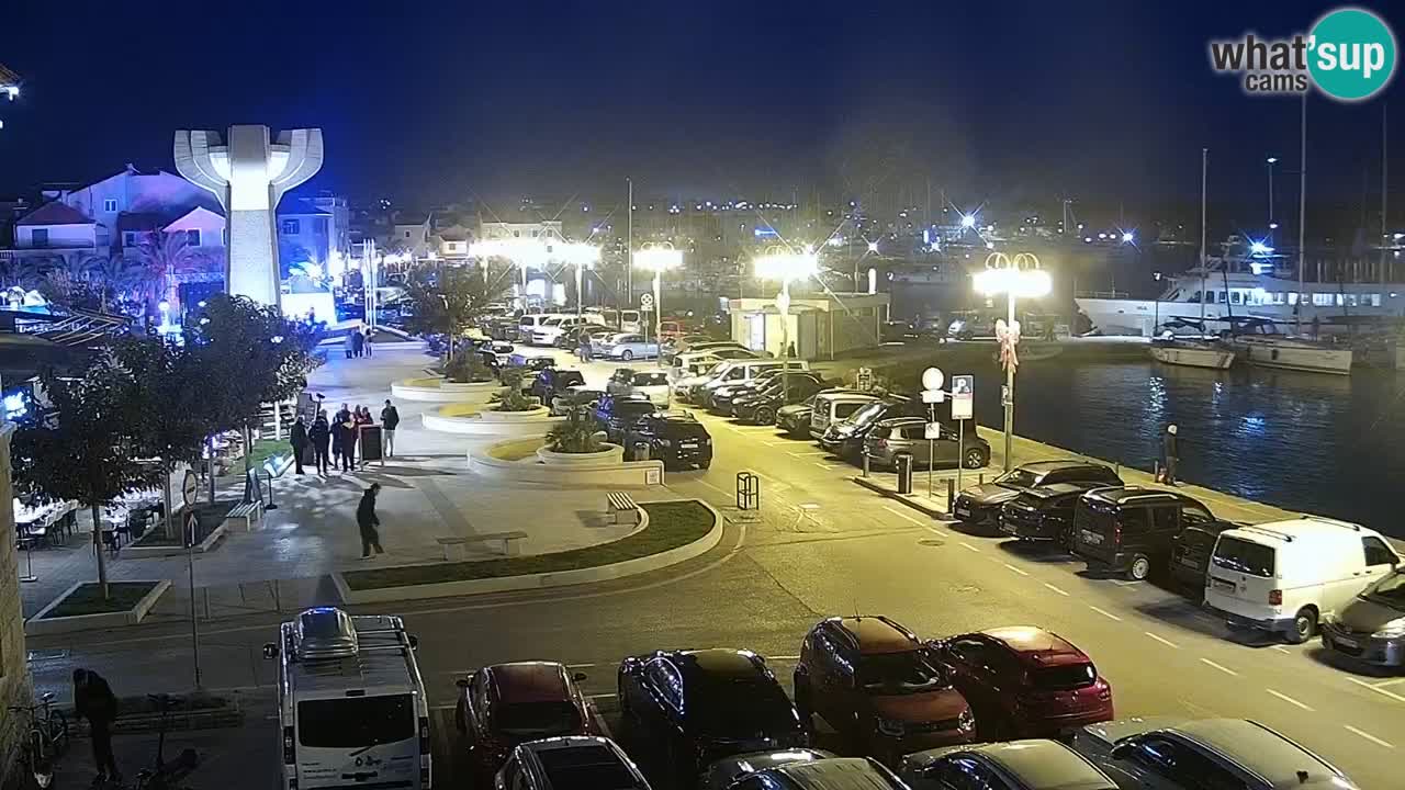 Vodice Live webcam – marina and  seafront
