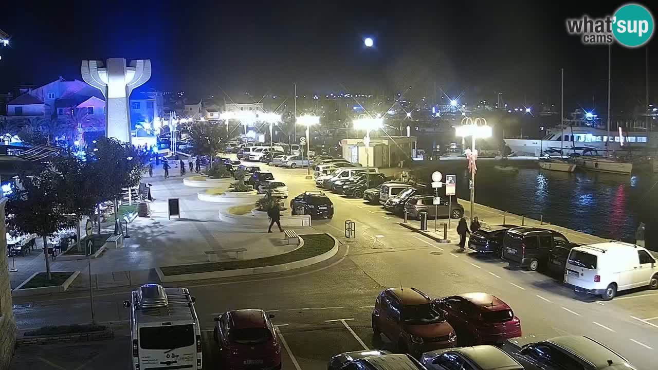 Vodice Live webcam – marina and  seafront