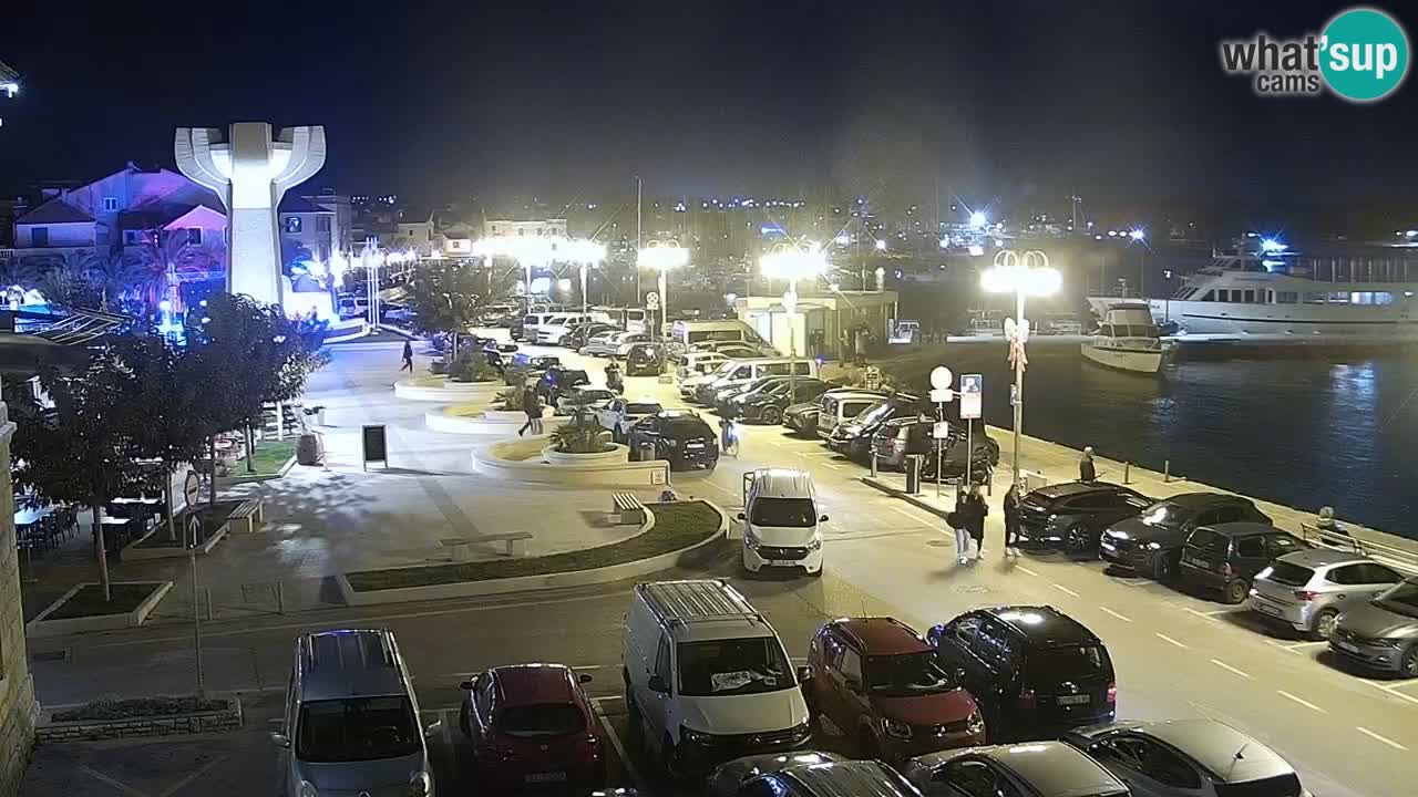 Vodice Live webcam – marina and  seafront