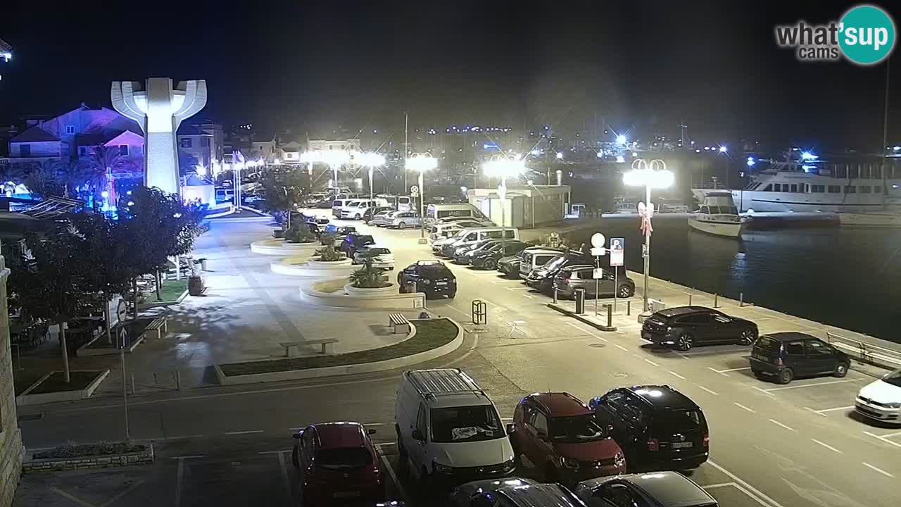 Vodice Live webcam – marina and  seafront