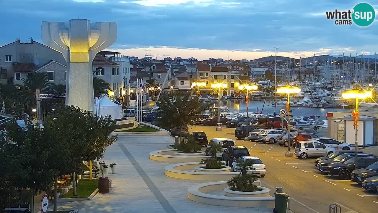 Vodice Live webcam – marina and  seafront
