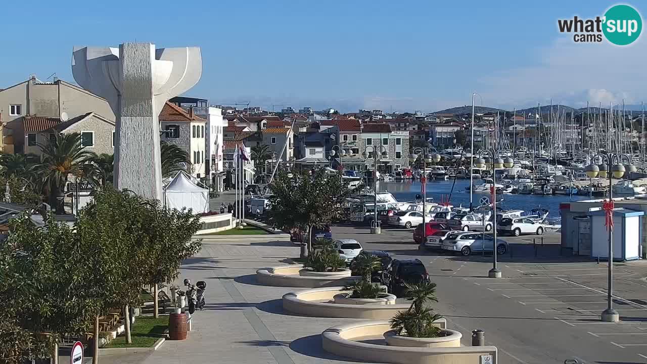 Vodice Live webcam – marina and  seafront