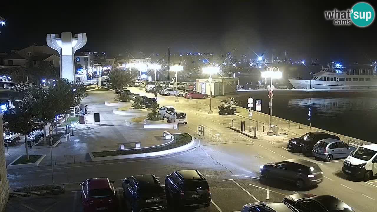 Vodice Live webcam – marina and  seafront