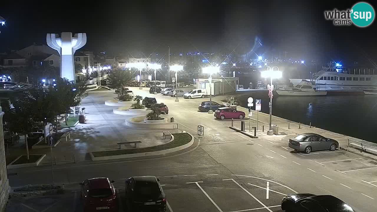 Vodice Live webcam – marina and  seafront