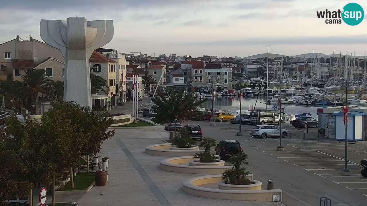 Vodice Live webcam – marina and  seafront