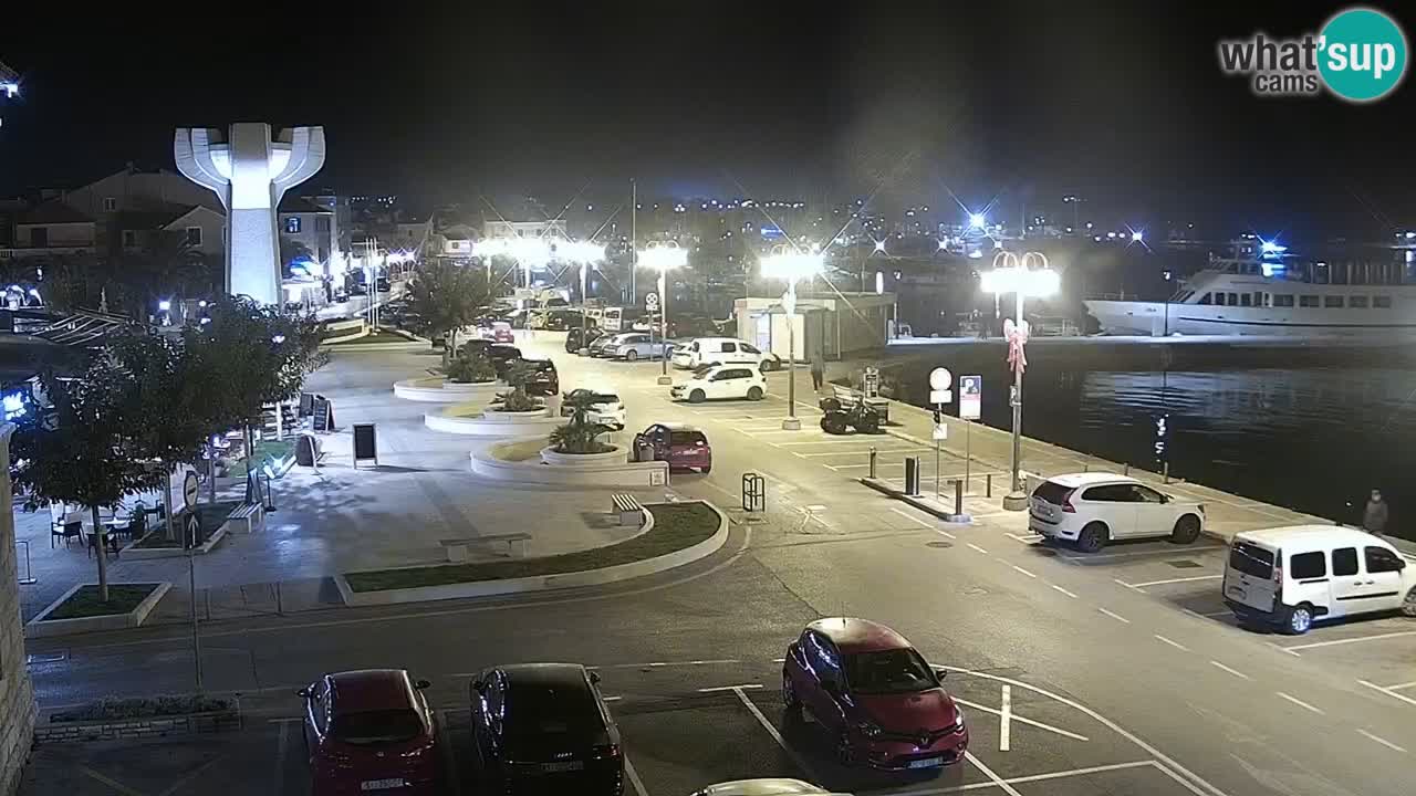 Vodice Live webcam – marina and  seafront
