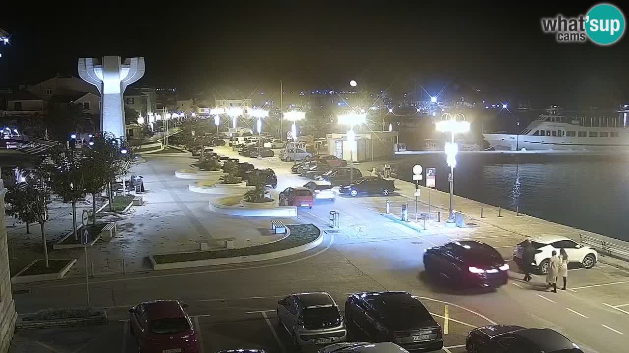 Vodice Live webcam – marina and  seafront
