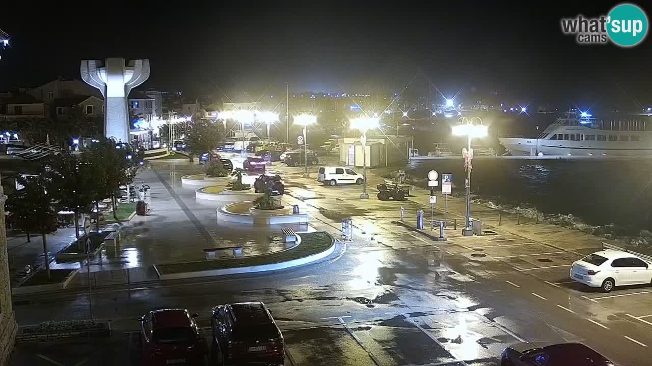 Vodice Live webcam – marina and  seafront
