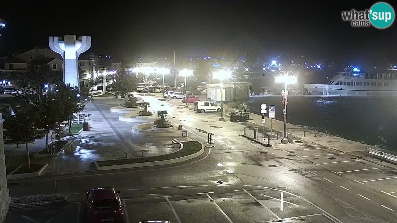 Vodice Live webcam – marina and  seafront