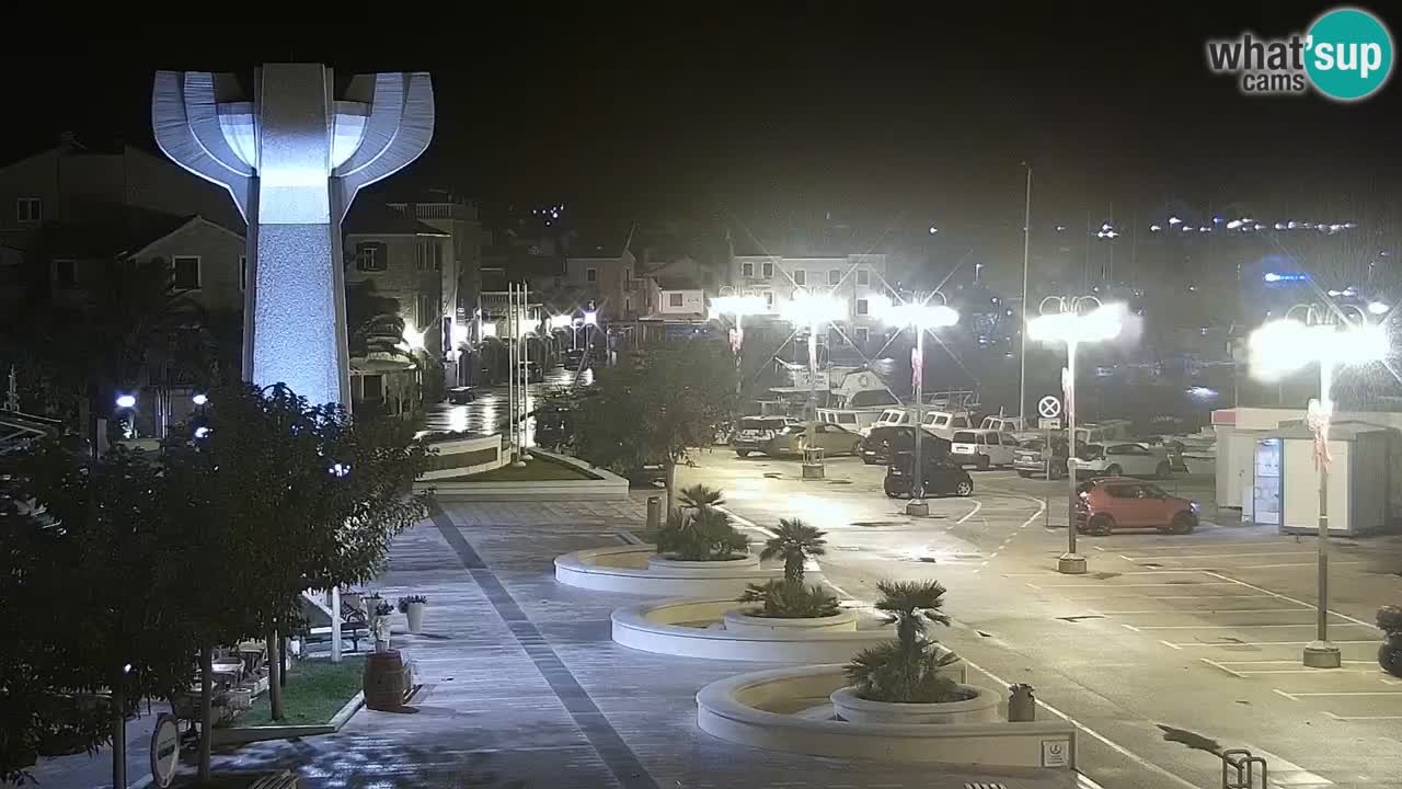Vodice Live webcam – marina and  seafront