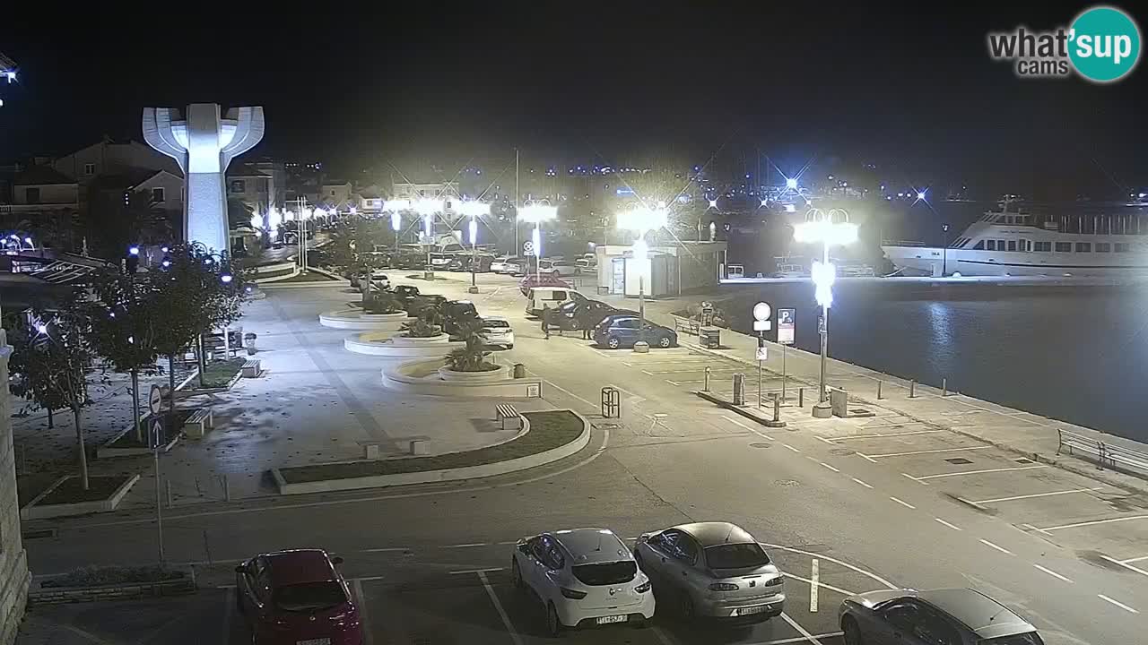 Vodice Live webcam – marina and  seafront