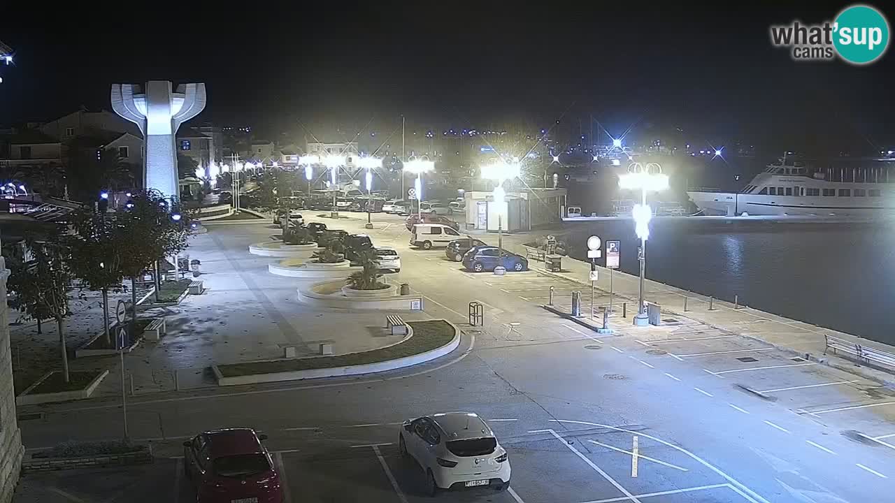 Vodice Live webcam – marina and  seafront