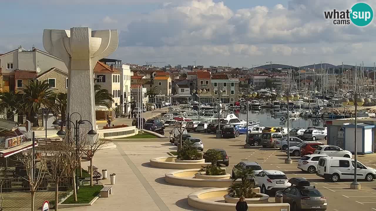 Vodice Live webcam – marina and  seafront