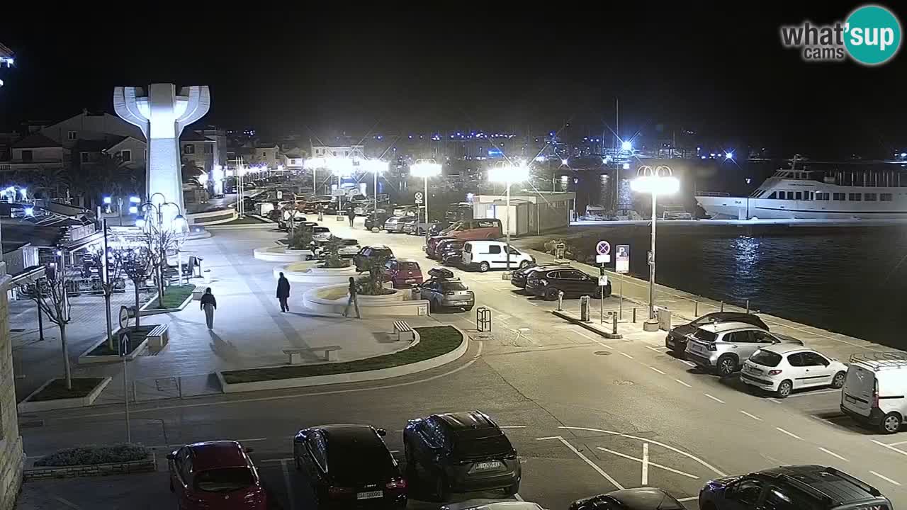 Vodice Live webcam – marina and  seafront