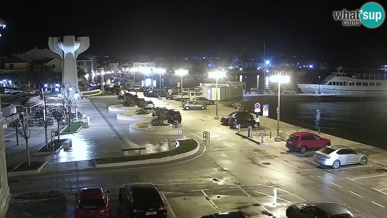 Vodice Live webcam – marina and  seafront