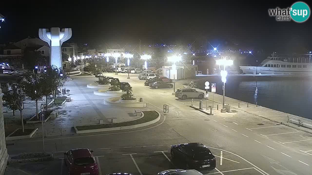 Vodice Live webcam – marina and  seafront