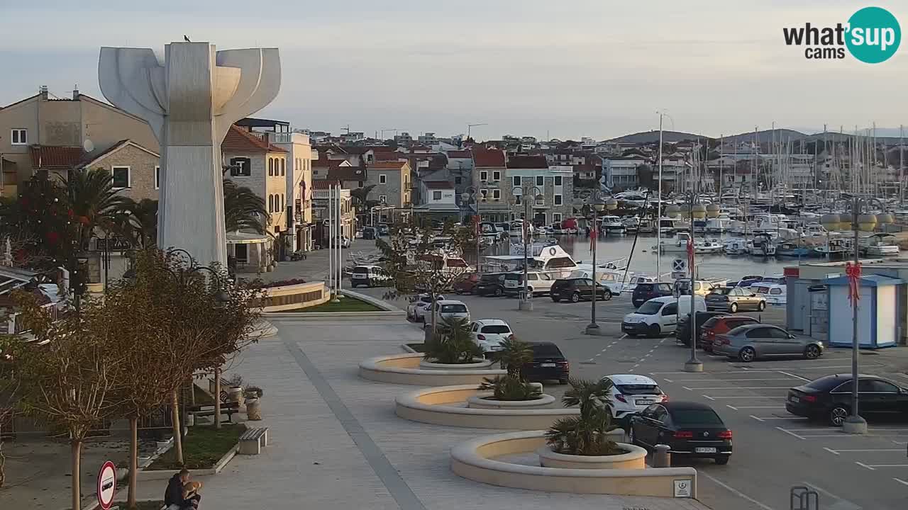 Vodice Live webcam – marina and  seafront