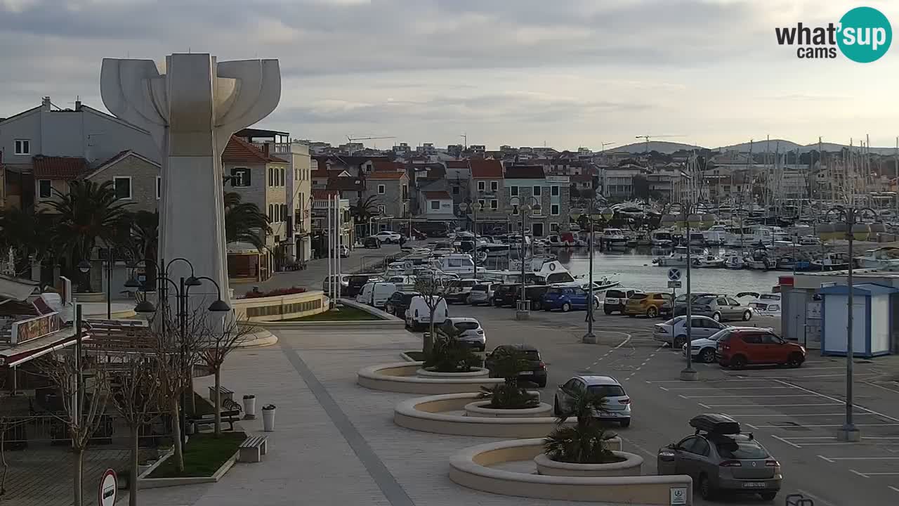 Vodice Live webcam – marina and  seafront