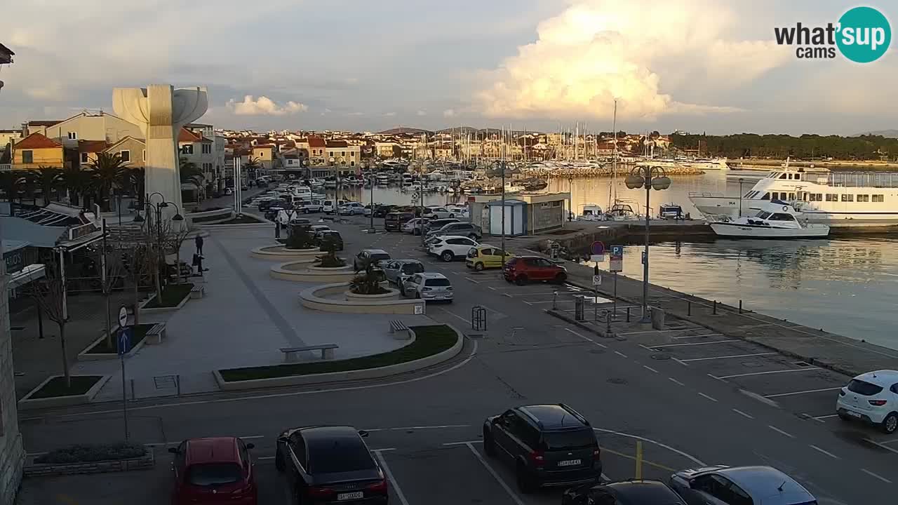 Vodice Live webcam – marina and  seafront