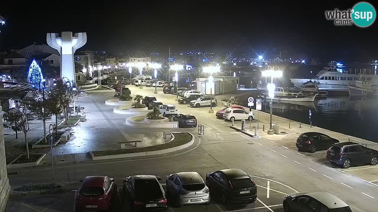 Vodice Live webcam – marina and  seafront