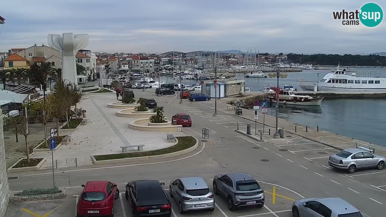 Vodice Live webcam – marina and  seafront