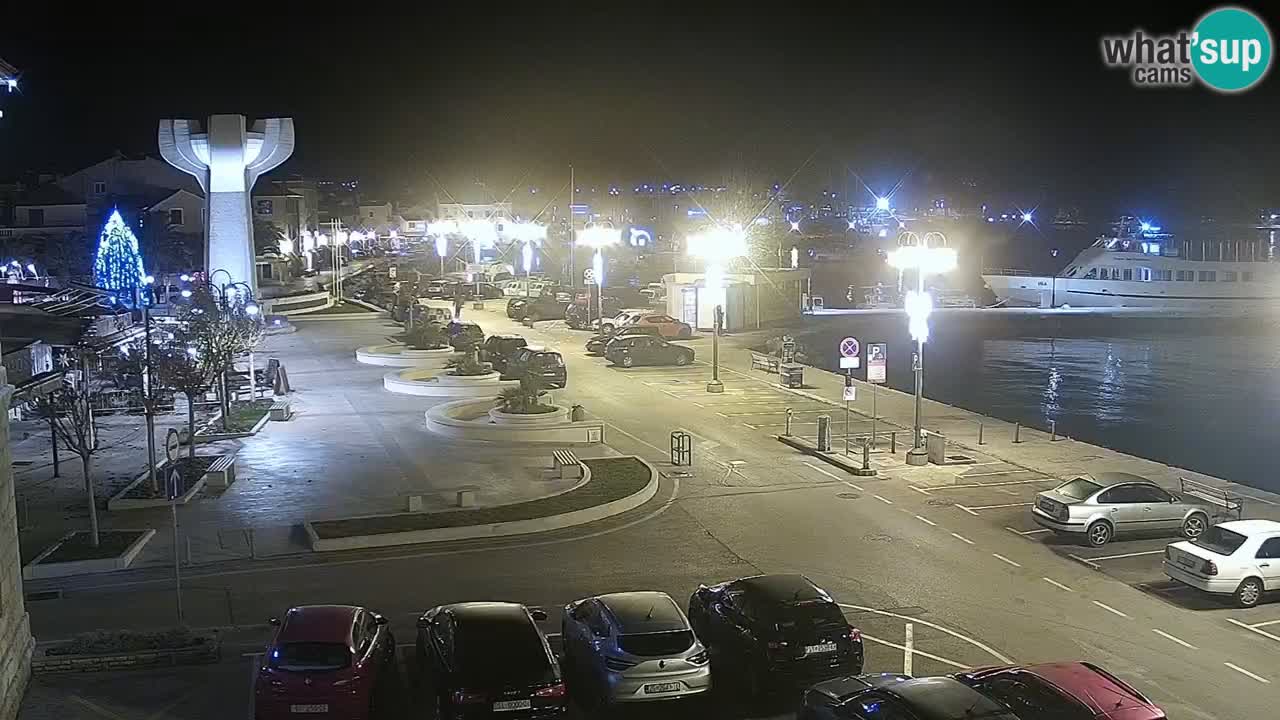 Vodice Live webcam – marina and  seafront