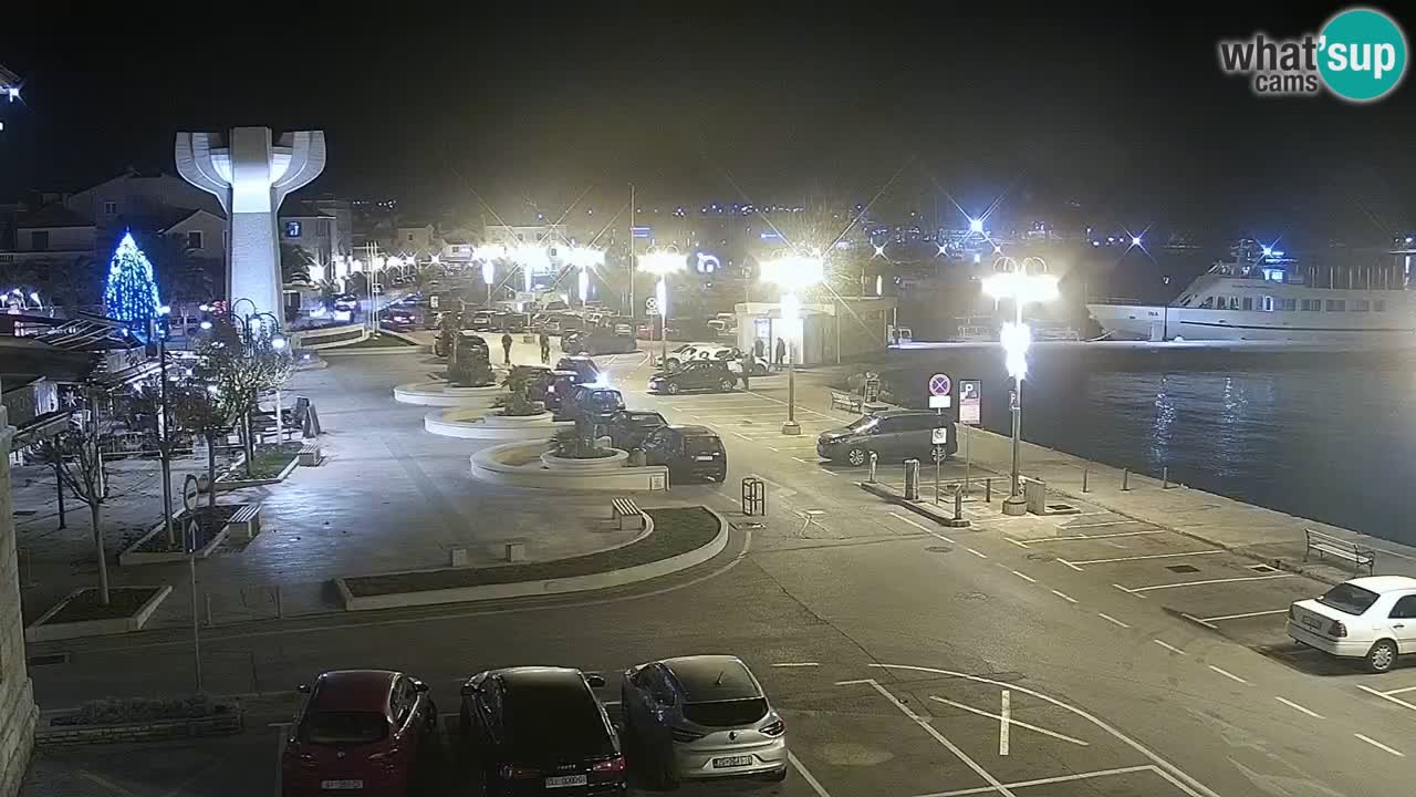 Vodice Live webcam – marina and  seafront
