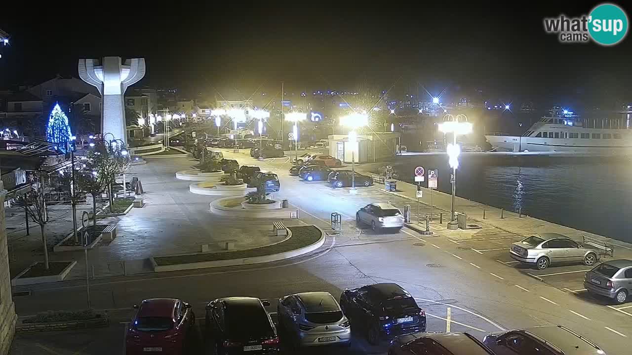 Vodice Live webcam – marina and  seafront