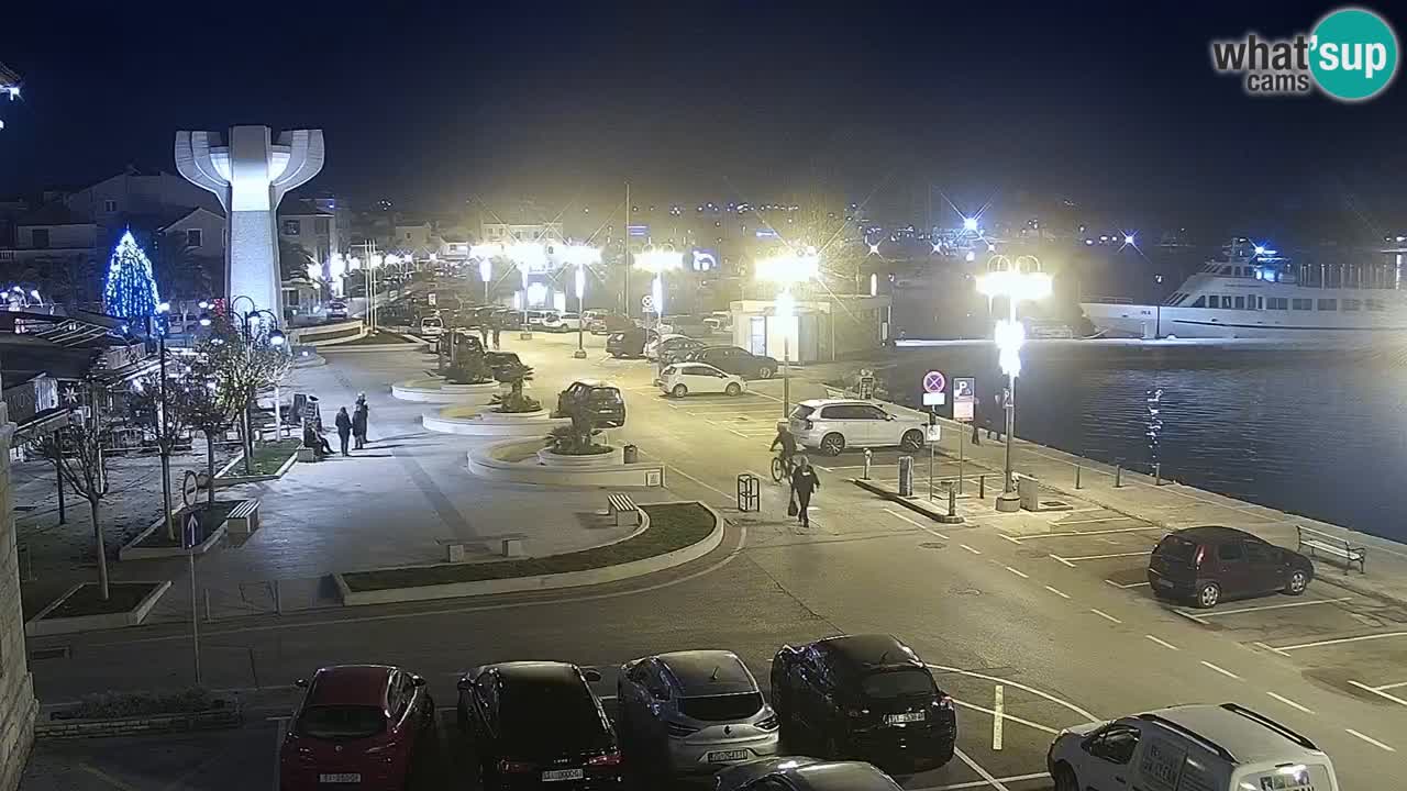 Vodice Live webcam – marina and  seafront