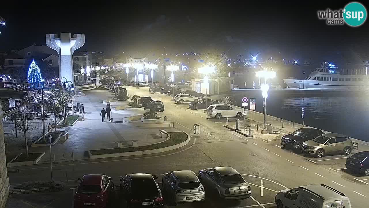 Vodice Live webcam – marina and  seafront