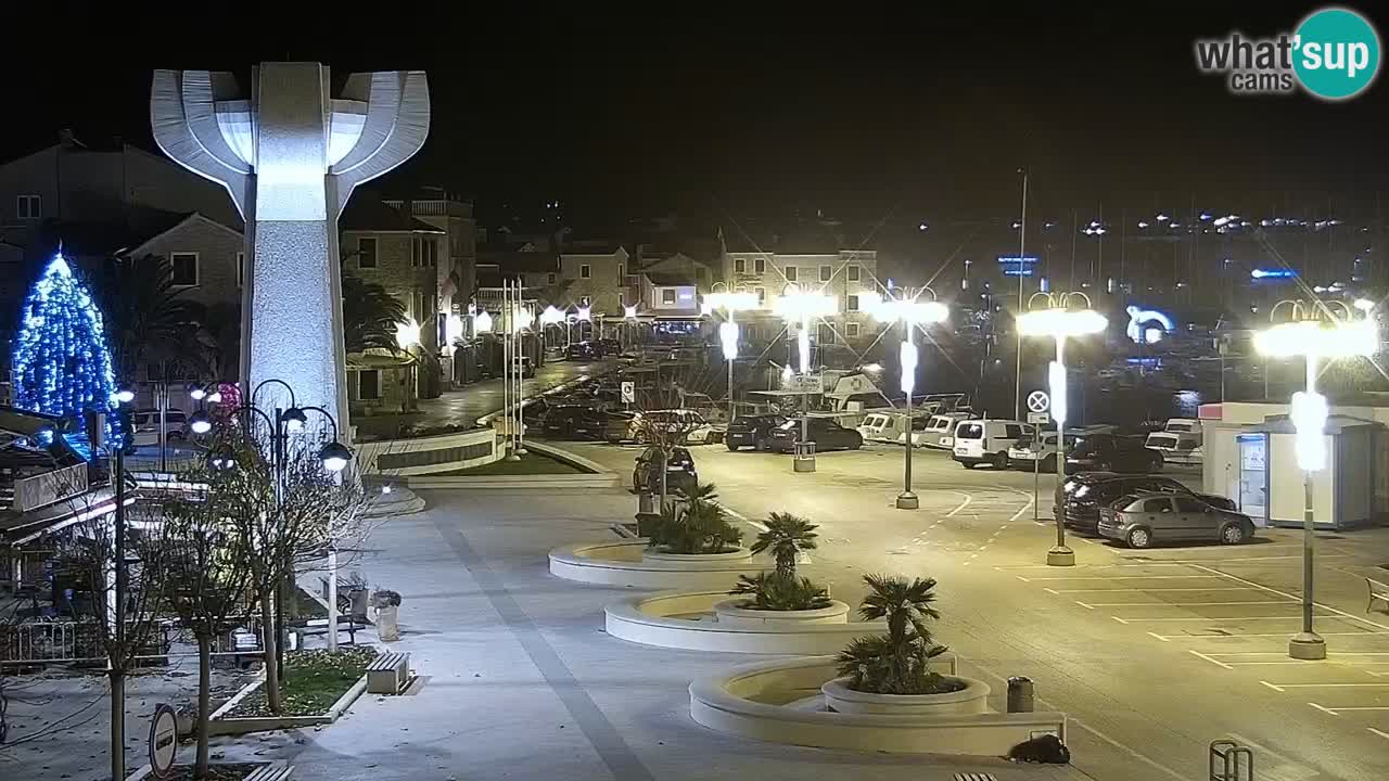 Vodice Live webcam – marina and  seafront