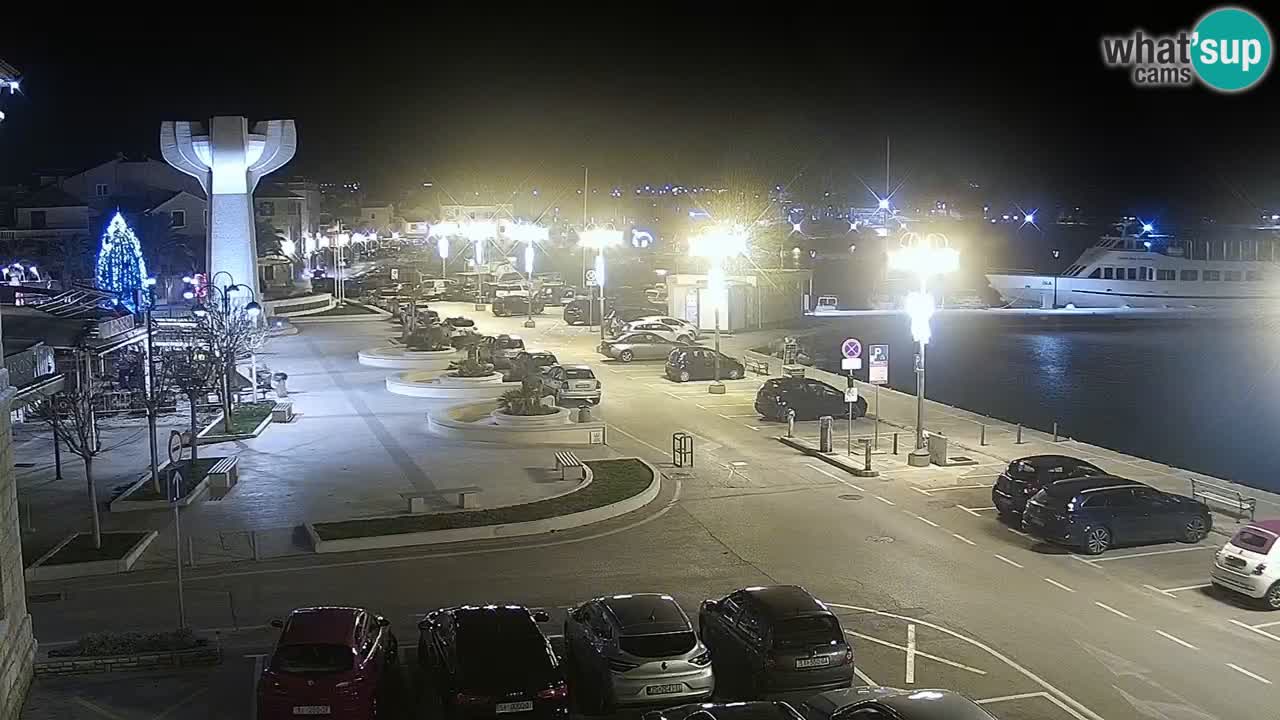 Vodice Live webcam – marina and  seafront