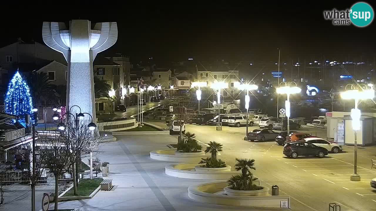 Vodice Live webcam – marina and  seafront