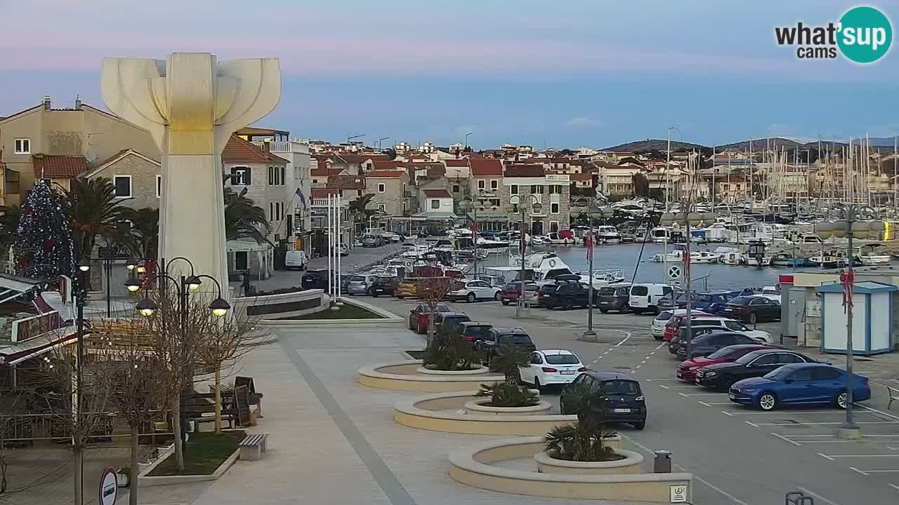 Vodice Live webcam – marina and  seafront