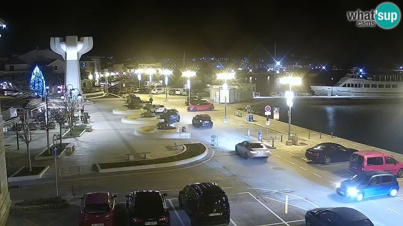 Vodice Live webcam – marina and  seafront
