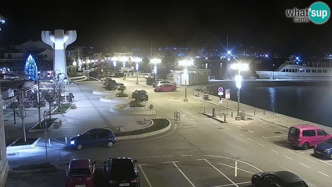 Vodice Live webcam – marina and  seafront