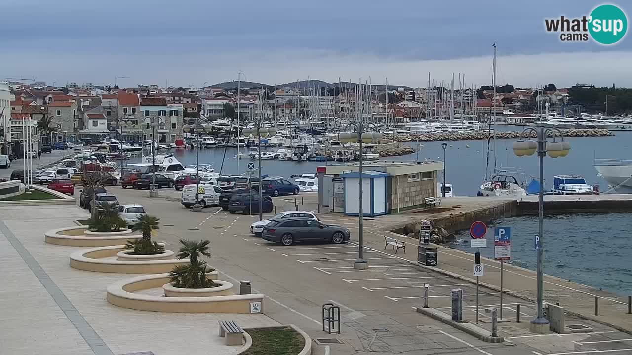 Vodice Live webcam – marina and  seafront