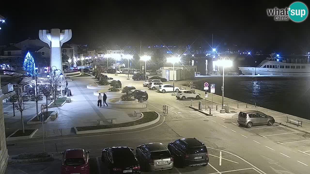 Vodice Live webcam – marina and  seafront