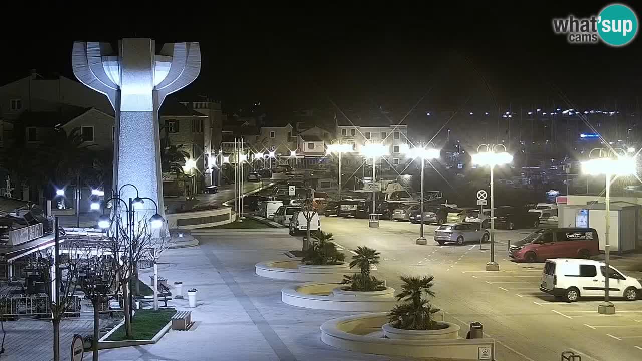Vodice Live webcam – marina and  seafront