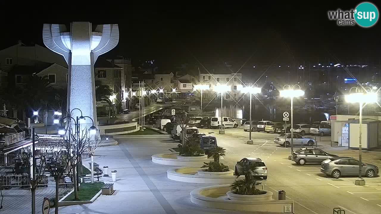 Vodice Live webcam – marina and  seafront